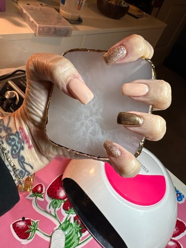 Customer photo review of No Wipe Gel Top Coat - Original Gangster Thick Formula