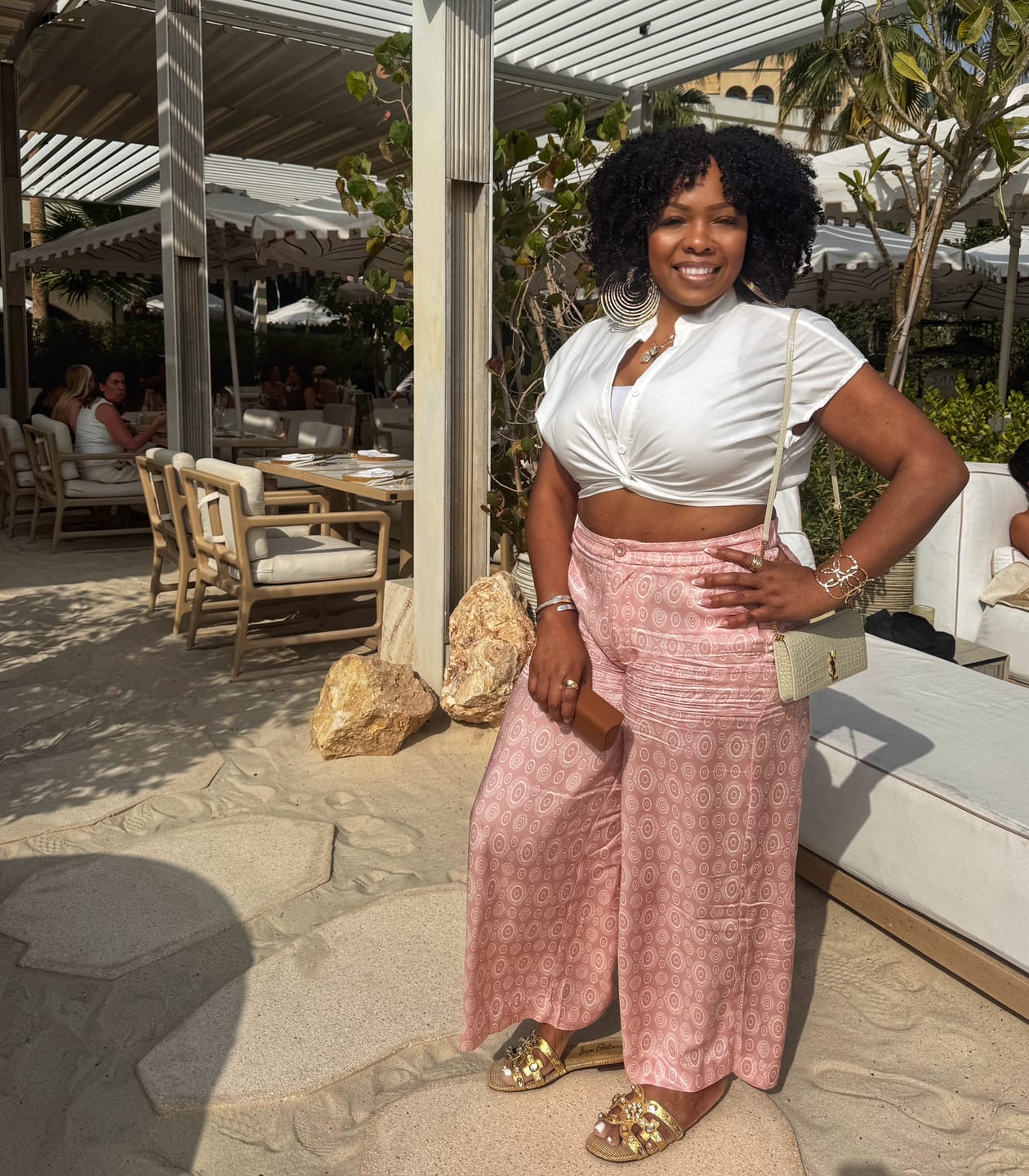 Customer photo review of Upgraded Natural Color Afro Kinky Bulk Human Hair (50g per pack)