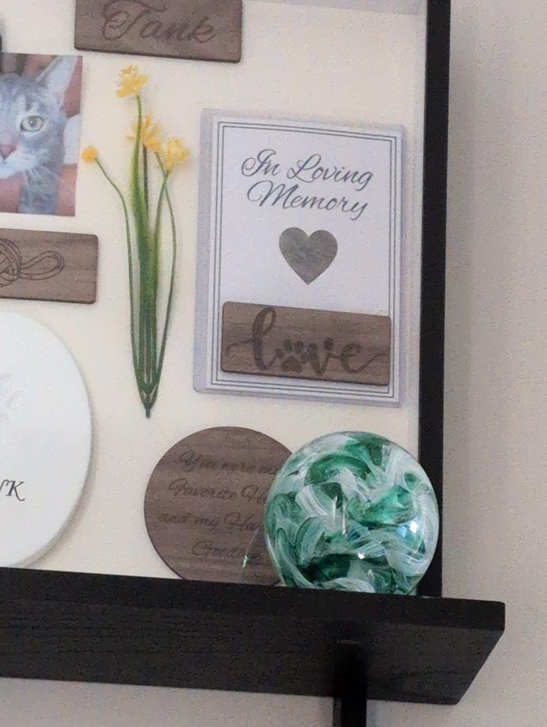 Customer photo review of Cotton Candy Orb with Infused Cremation Ashes