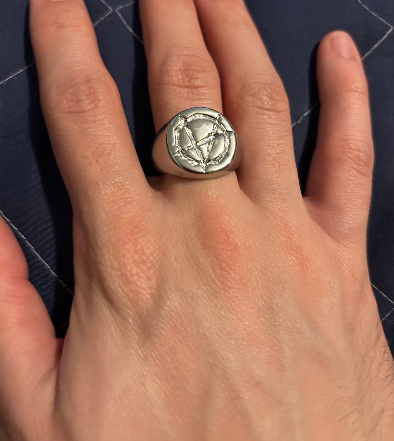 Customer photo review of ANARCHY SIGNET RING