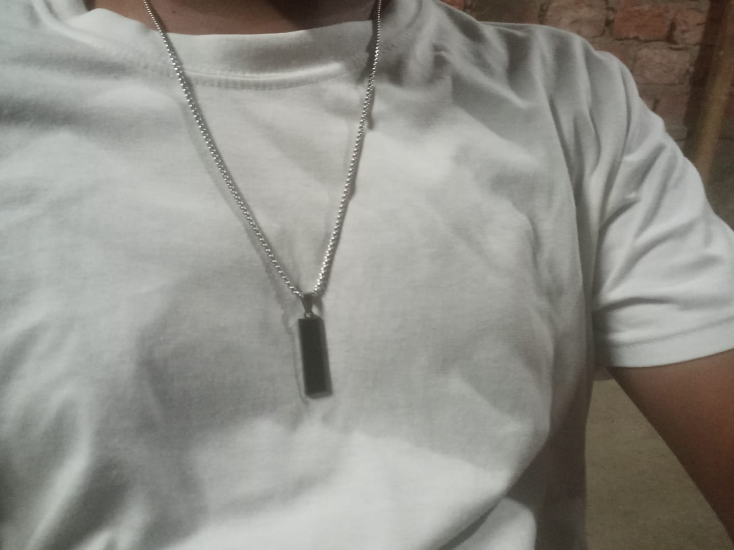 Customer photo review of Monolith Icon Pendant Necklace