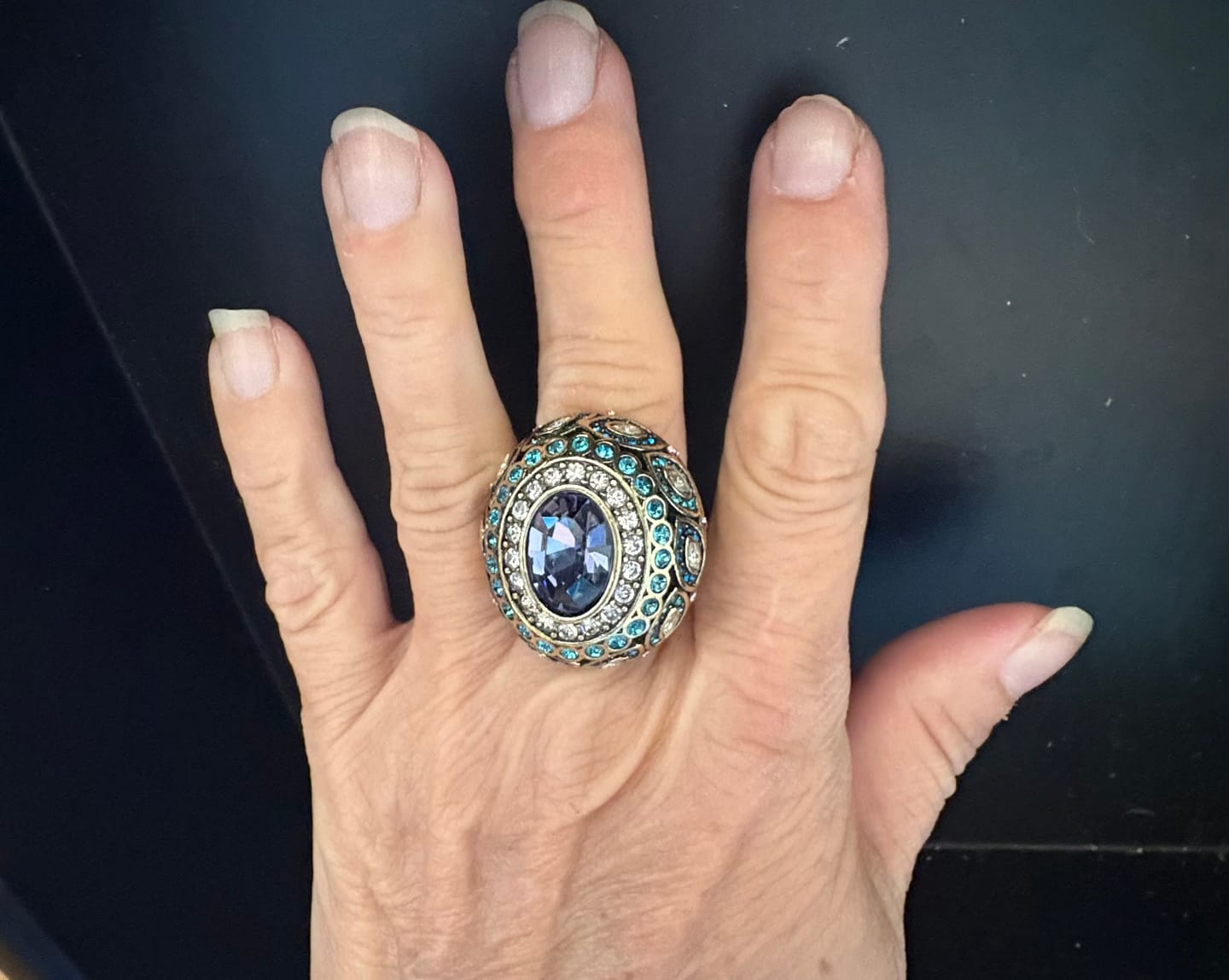 Customer photo review of Heidi Daus® "Enchante" Art Deco Magnetic Interchangeable Ring Set