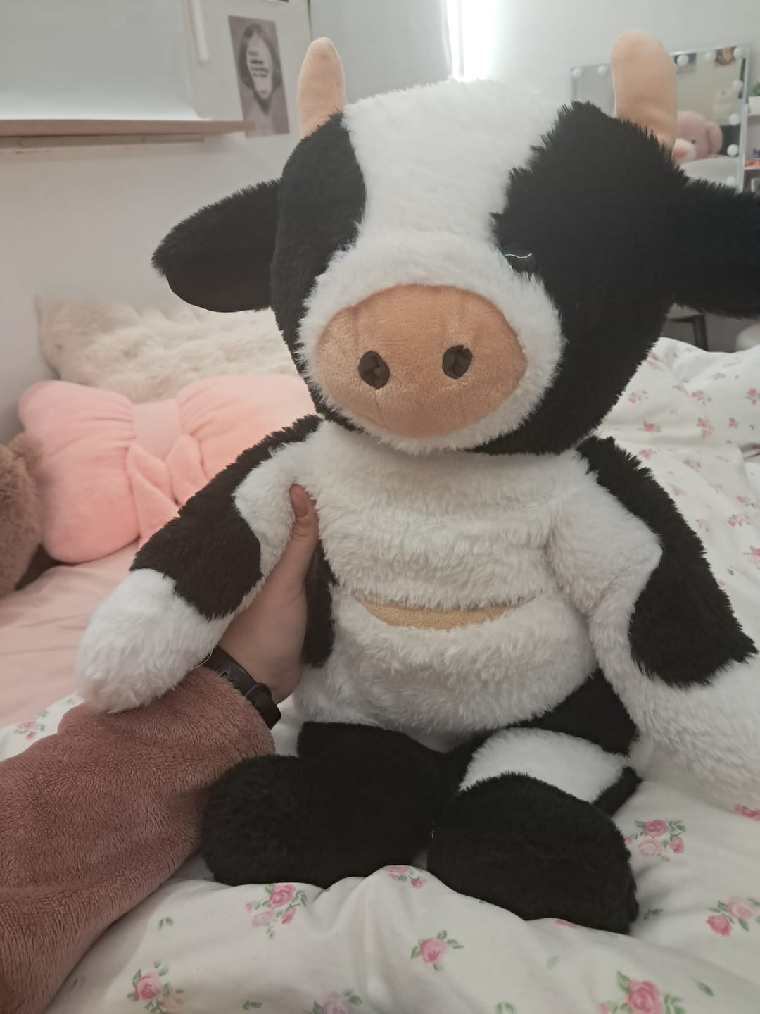 Customer photo review of Verzwaringsknuffel Koe 2,2 kg + Gratis Pittenzakje