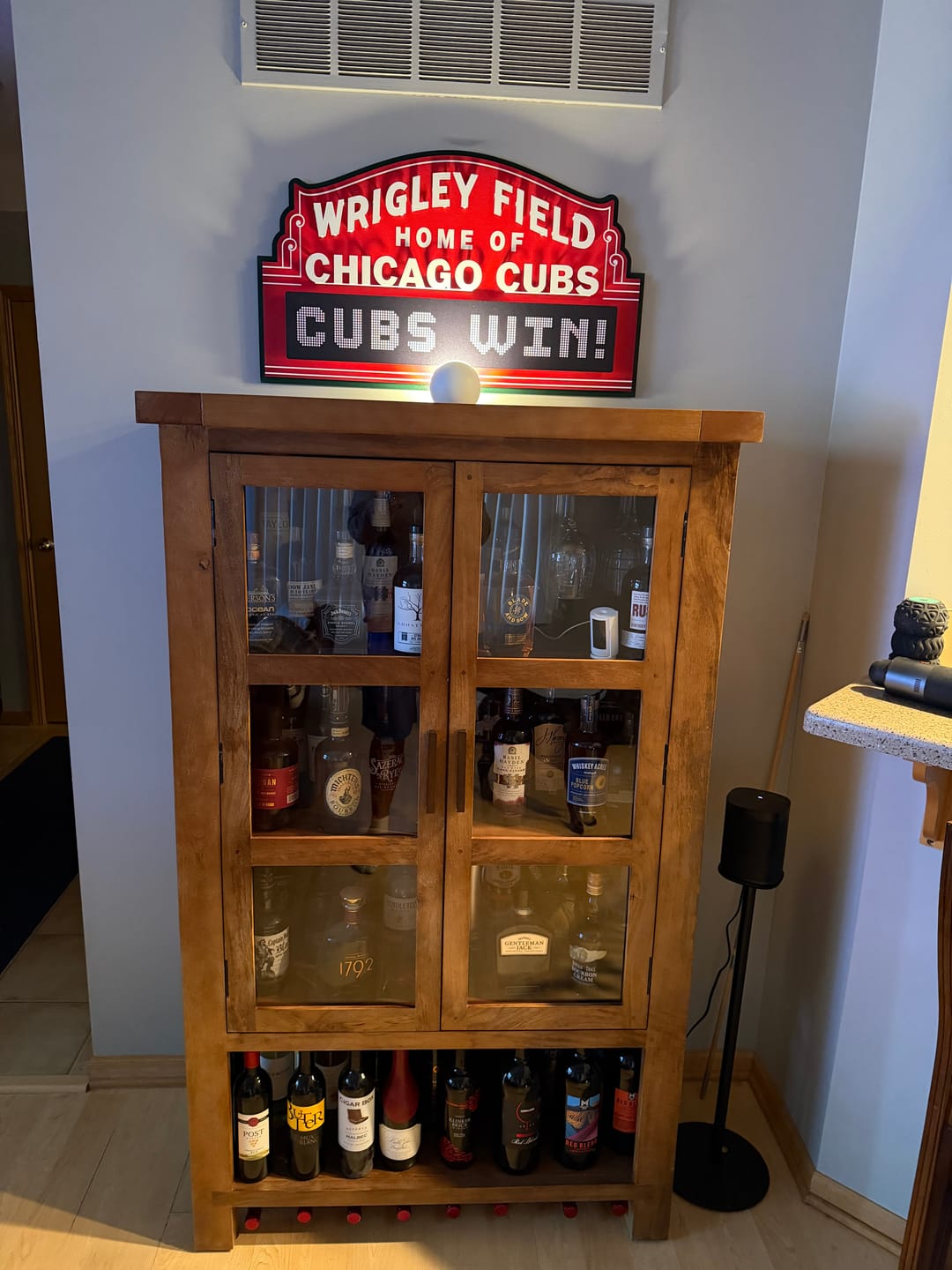 Customer photo review of Chicago Cubs Wrigley Field Marquee Metal Wall Art