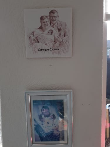 Customer photo review of Sepia Vintage Portret Tegeltje