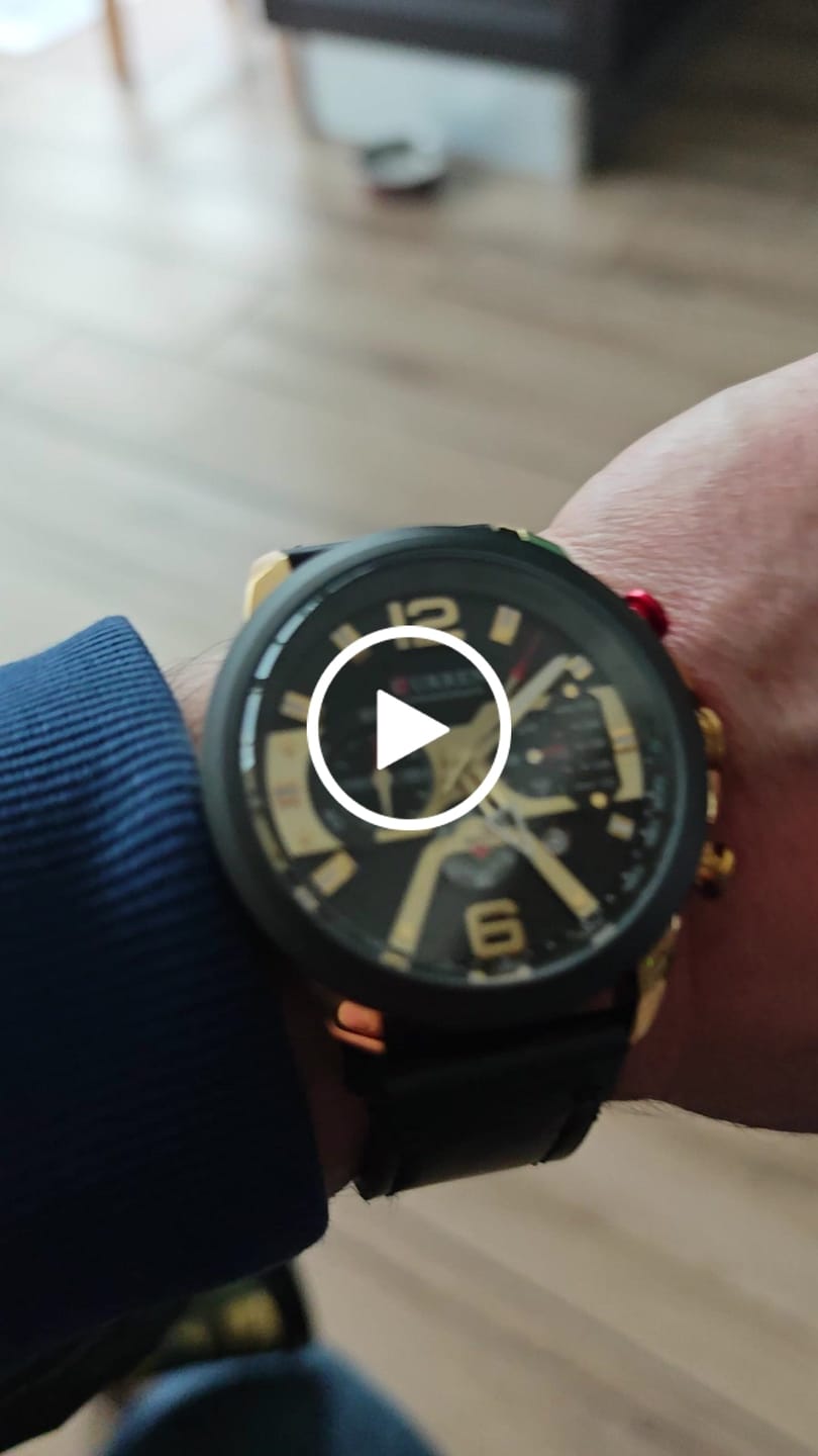 Customer video review of Curren Galacticos® orologio uomo pelle