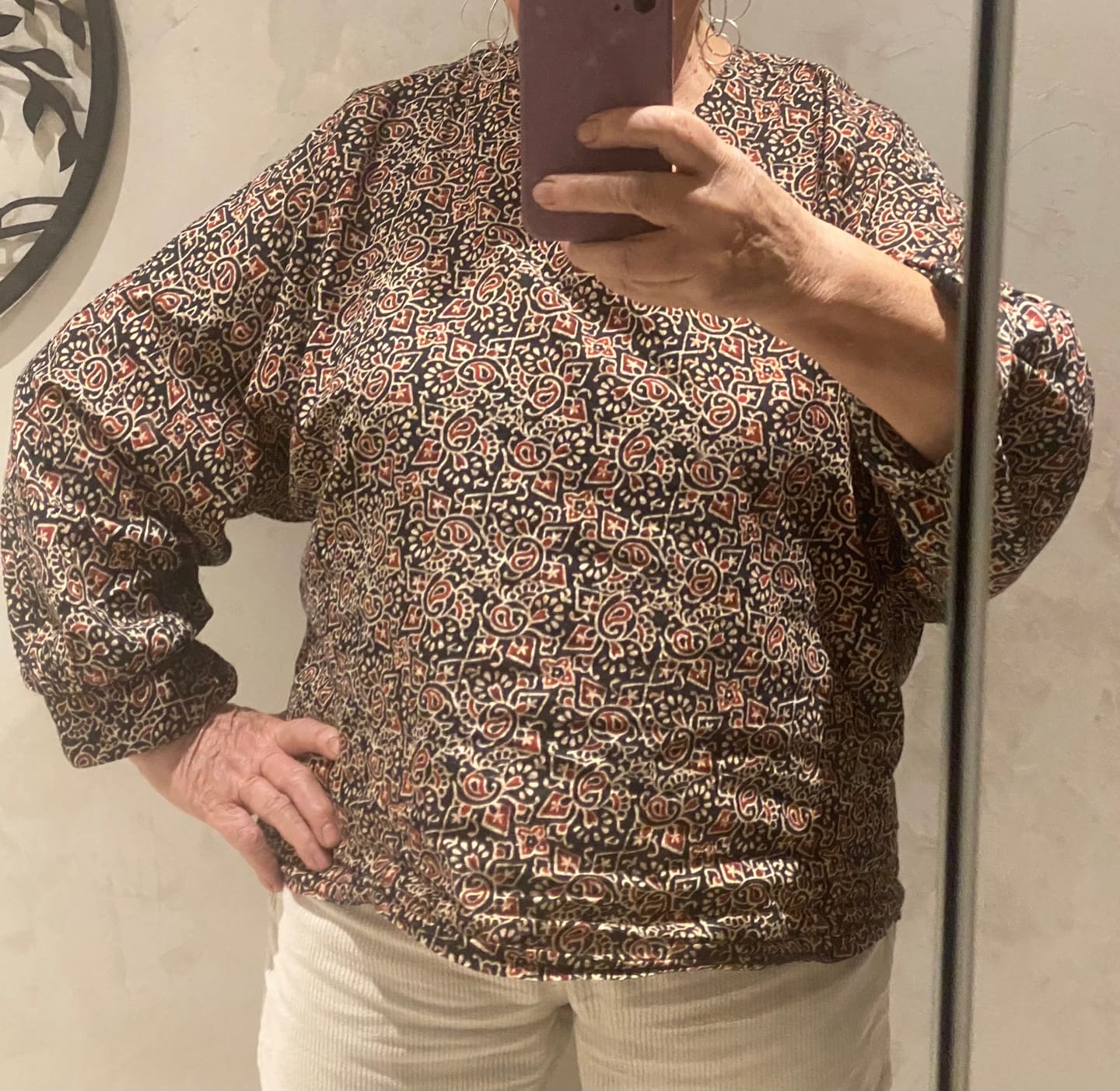 Customer photo review of Blouse  Mina – Kashmir Sépia