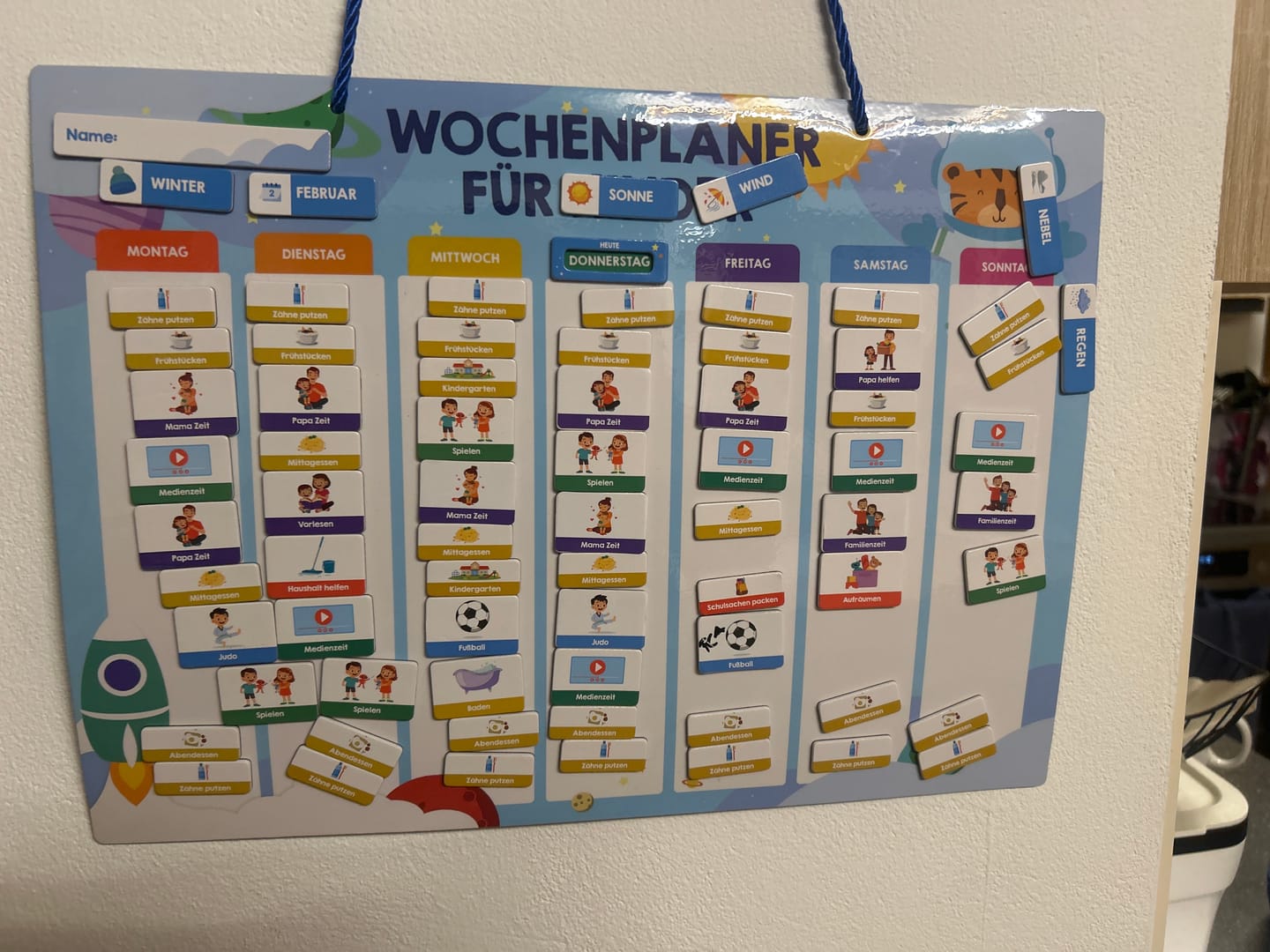 Customer photo review of Edubini Magnetischer Wochenplaner für Kinder