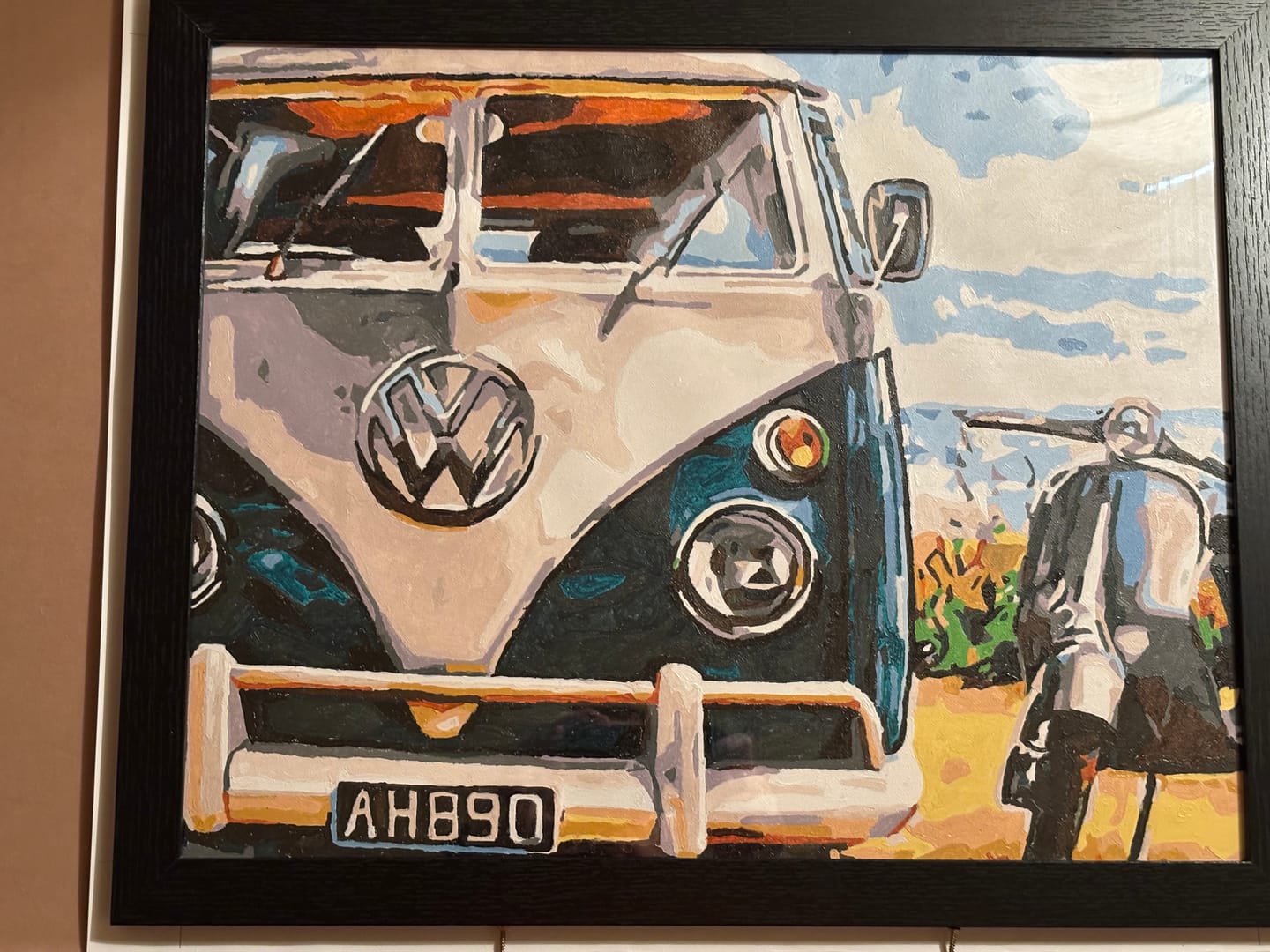 Customer photo review of Old Bus and Scooter | Paint by Numbers