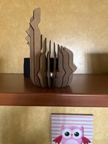 Customer photo review of Wooden candle holder laser cut svg file