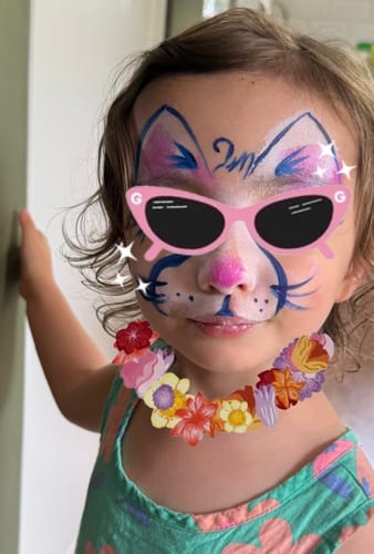 Customer photo review of The Animal Kingdom Face Paint Kit