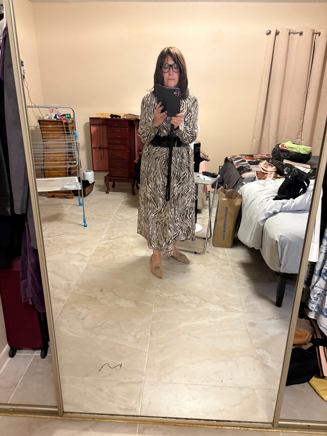 Customer photo review of SARAH DRESS (BROWN)