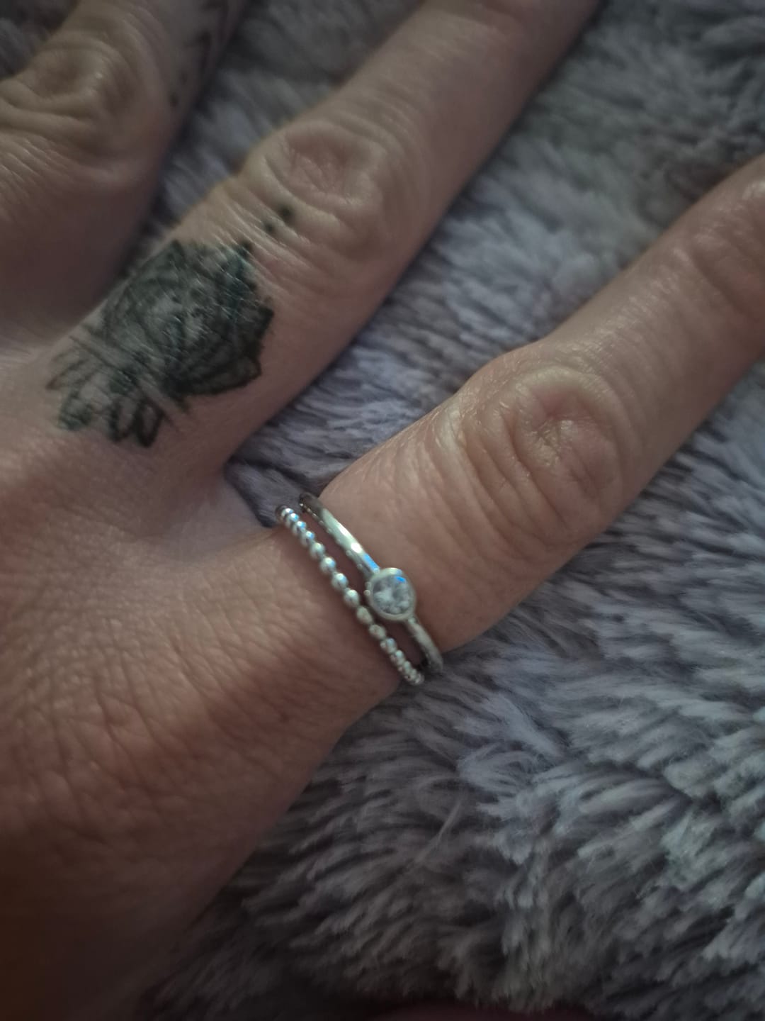 Customer photo review of Sapphire Stacker Band Ring