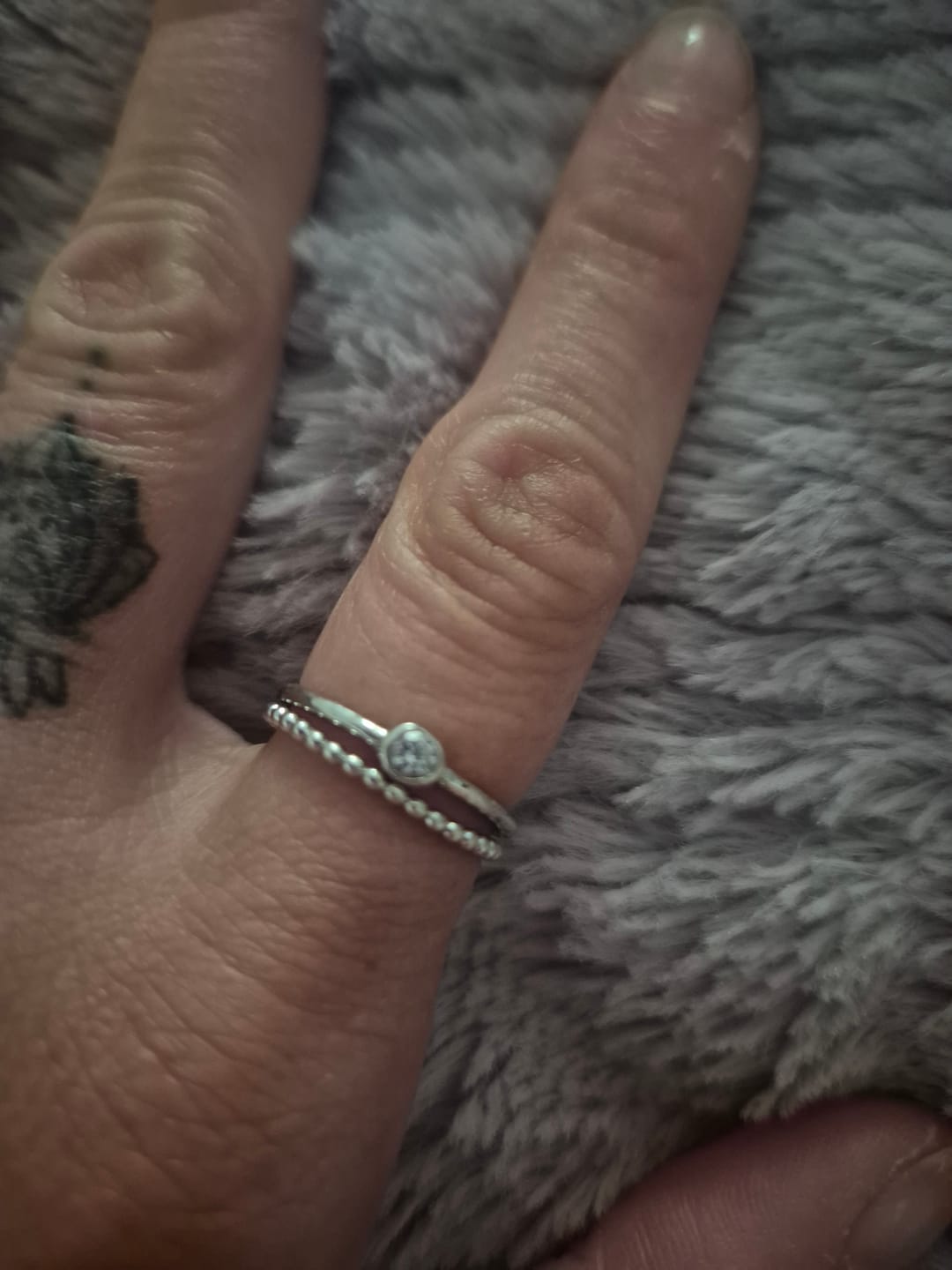 Customer photo review of Ball Band Stacker Ring