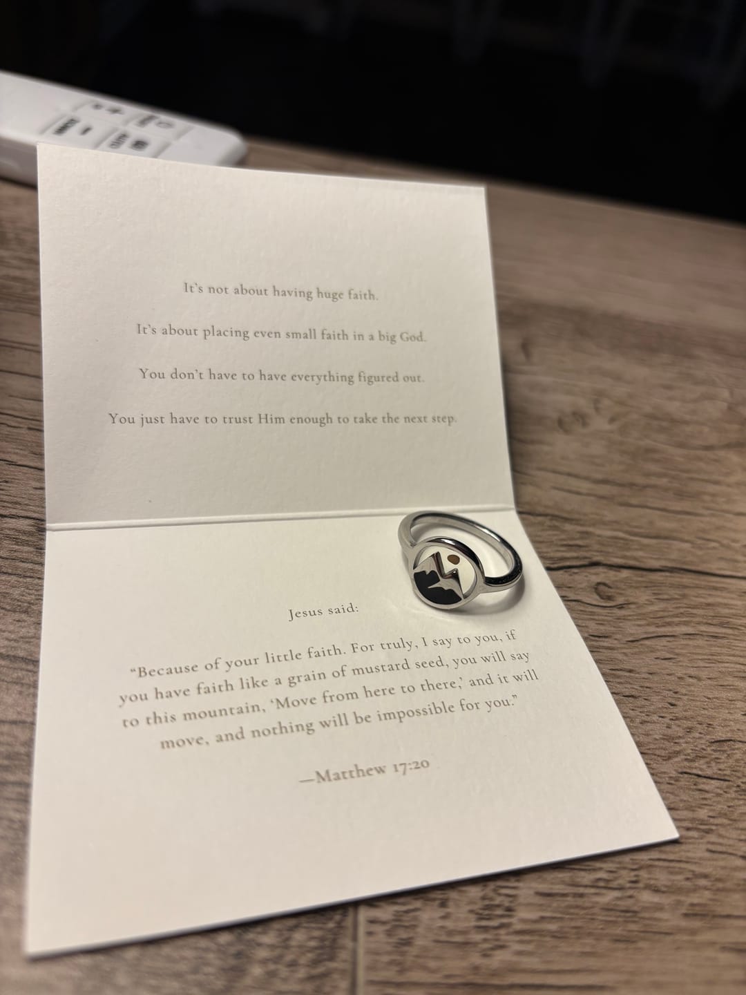 Customer photo review of Faith Move Mountains - Ring