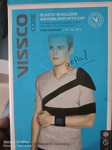 Customer photo review of Shoulder Abduction Support | with Pillow and Foam Ball | Shoulder Immobilizer | Post-operative Shoulder care