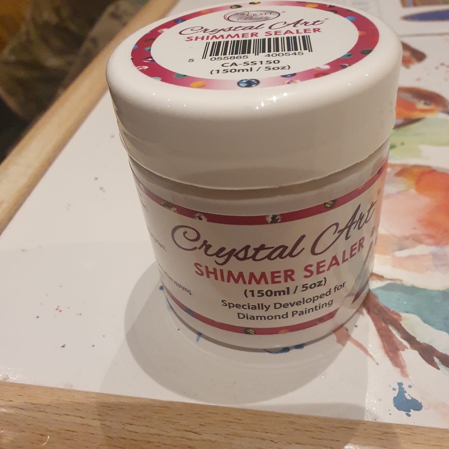 Customer photo review of Crystal Art Shimmer Sealer