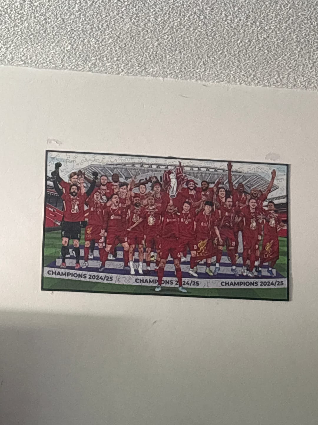 Customer photo review of Liverpool FC® Premier League Champions 24/25 - Rompecabezas de Madera