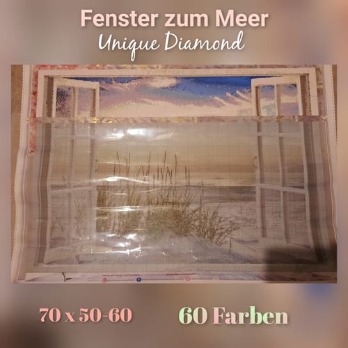 Customer photo review of 5D Diamond Painting – Fenster als Weg zum Strand
