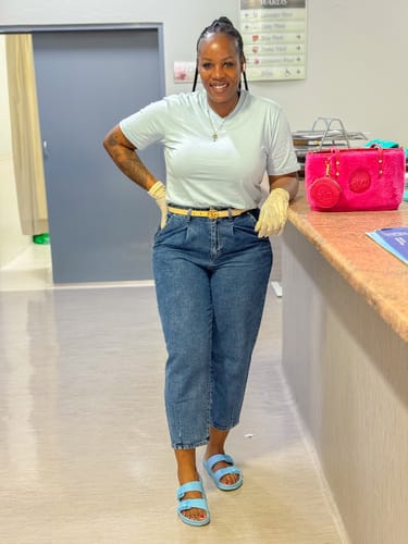 Customer photo review of Pink Mini Tote (Furry-tale Edition)