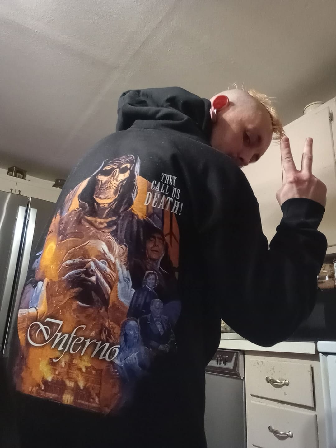 Customer photo review of DARIO ARGENTO'S INFERNO - ZIP-UP HOODIE