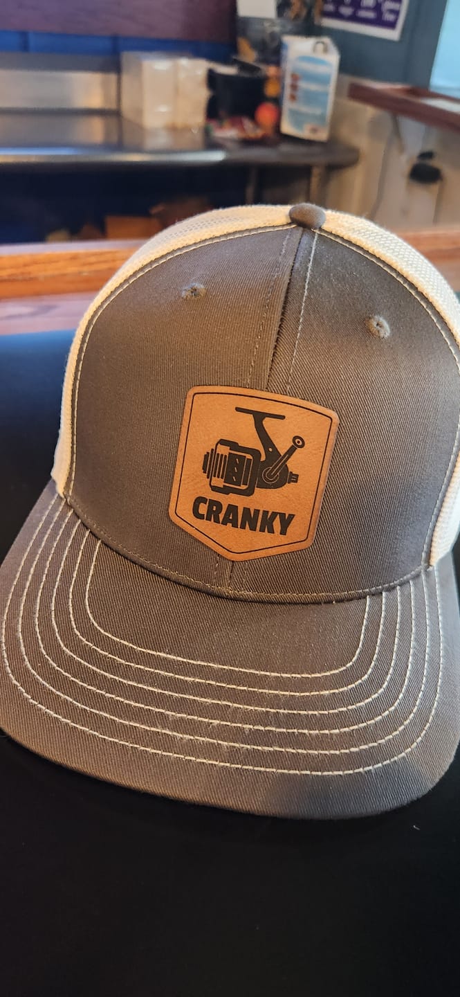 Customer photo review of Cranky, Spinner, Leather Patch Hat