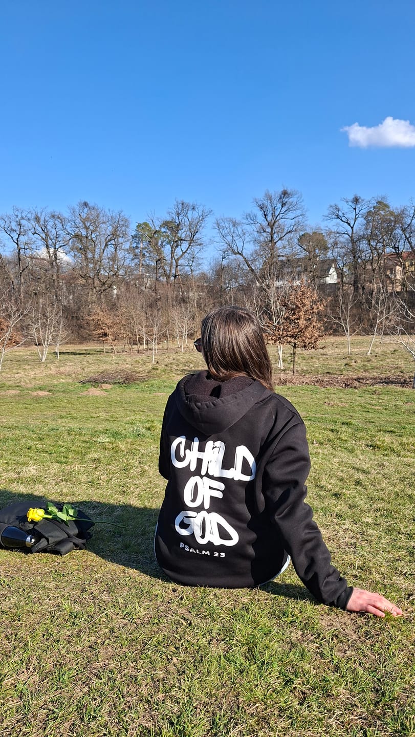 Customer photo review of Christianartworkshop Faith Graffiti Child of God Fleece Lined Polyester Hoodie