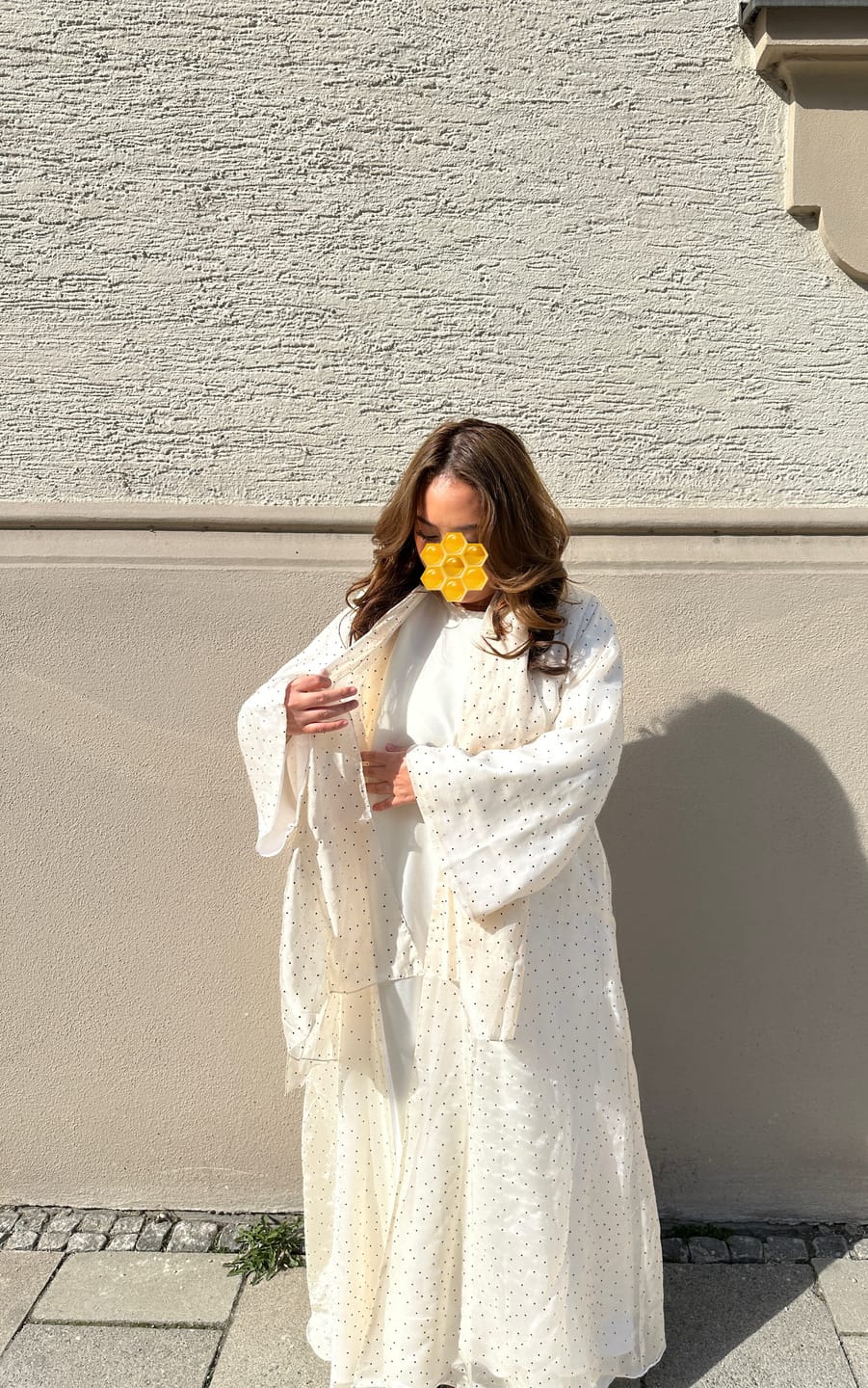 Customer photo review of Ivory Sprinkle Abaya