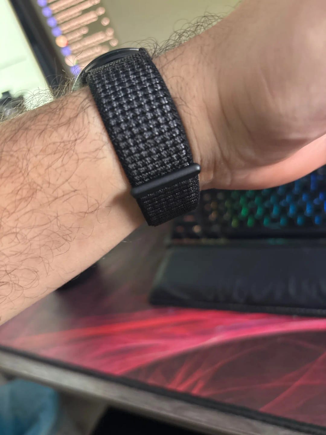 Customer photo review of COROS Nylon Loop Band - Adjustable Comfort Watch Strap