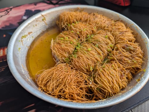 Customer photo review of Traditional Greek Kataifaki Tray – 20 Syrupy Pastry Rolls (Approx. 800g)