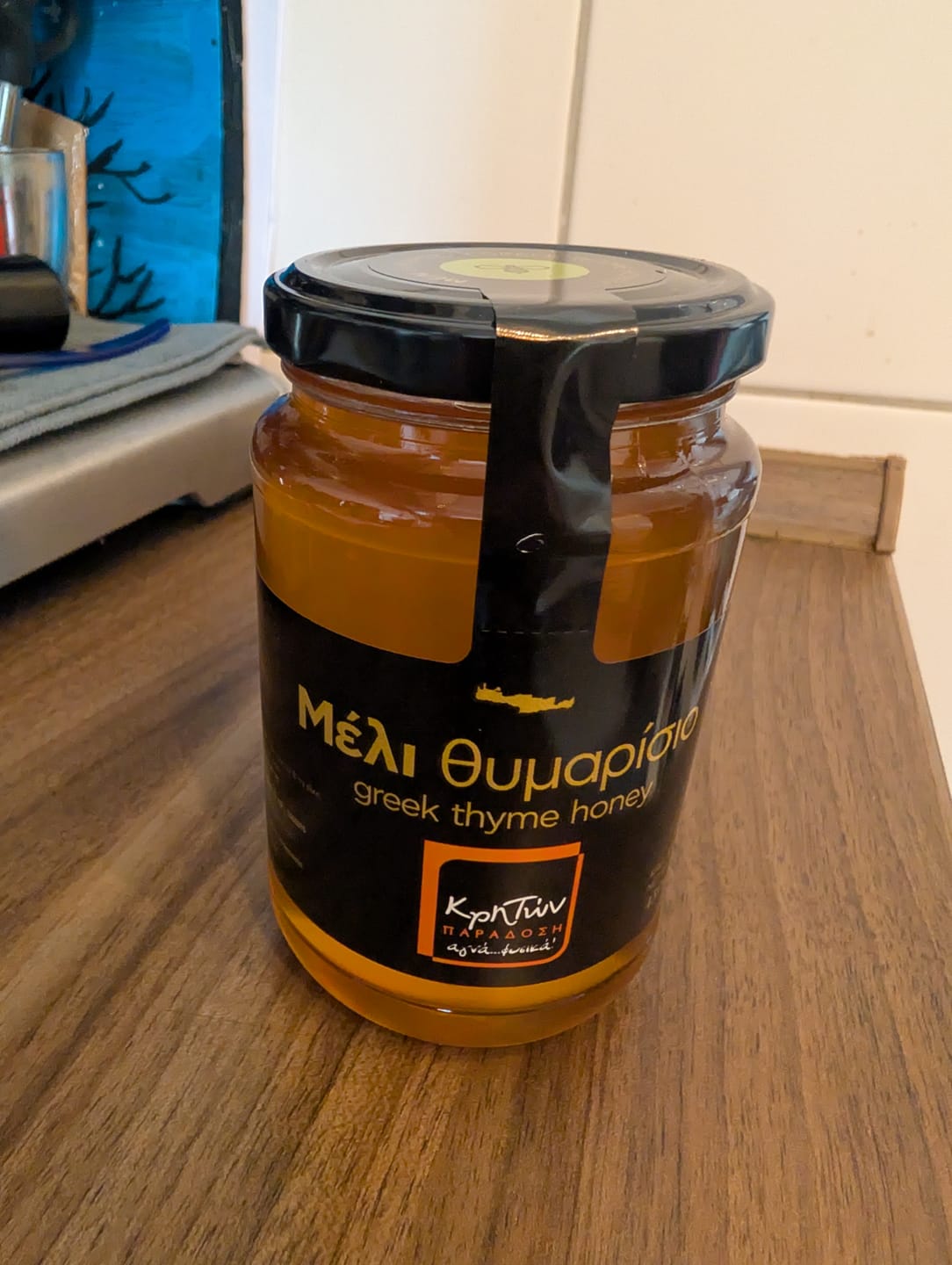 Customer photo review of Cretan Thyme Honey – Natural Energy for Breakfasts & Herbal Teas | 450g