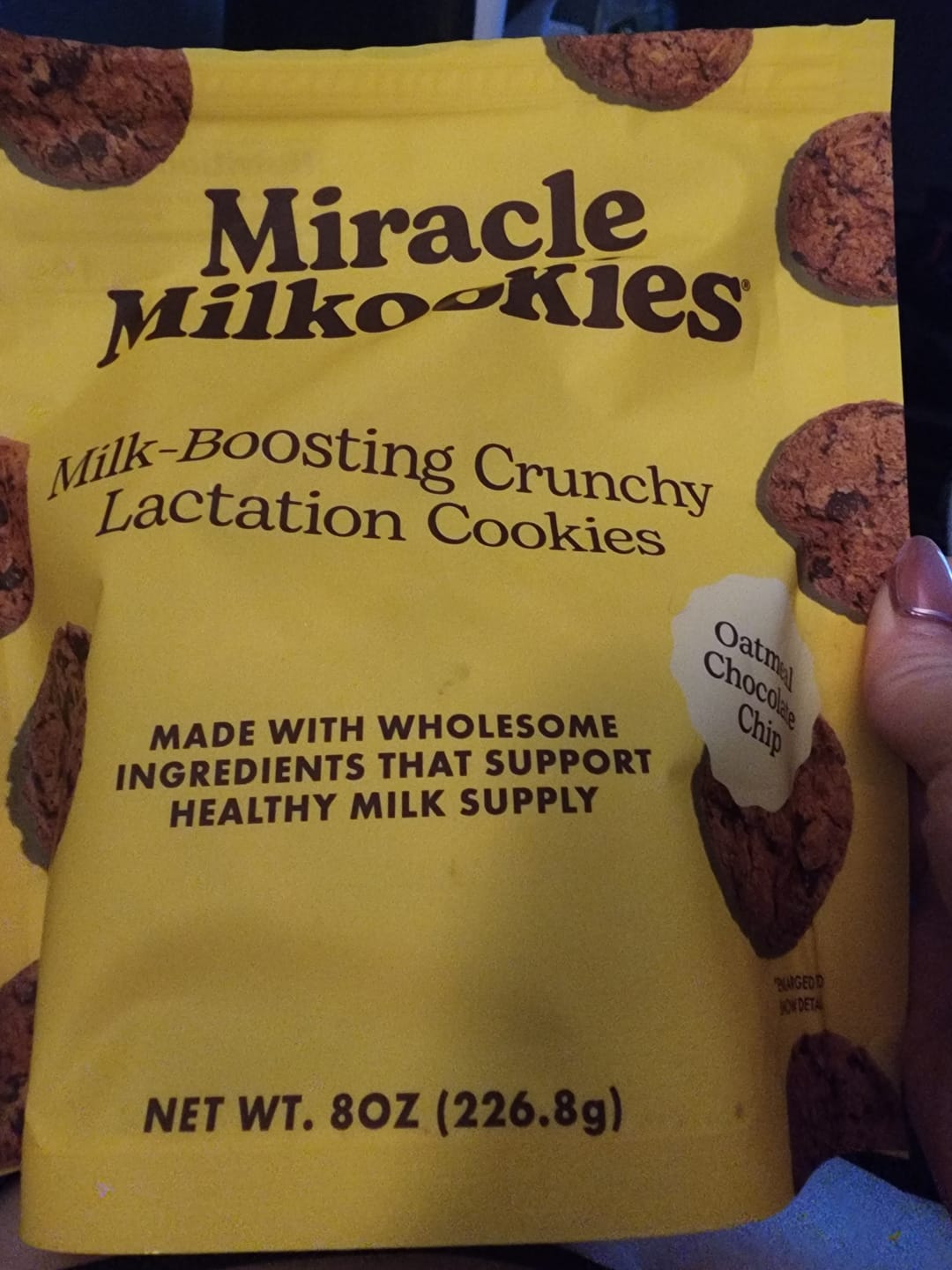 Customer photo review of Mini Crunchy Oatmeal Walnut Cherry Lactation Cookies (df/gf/vegan)