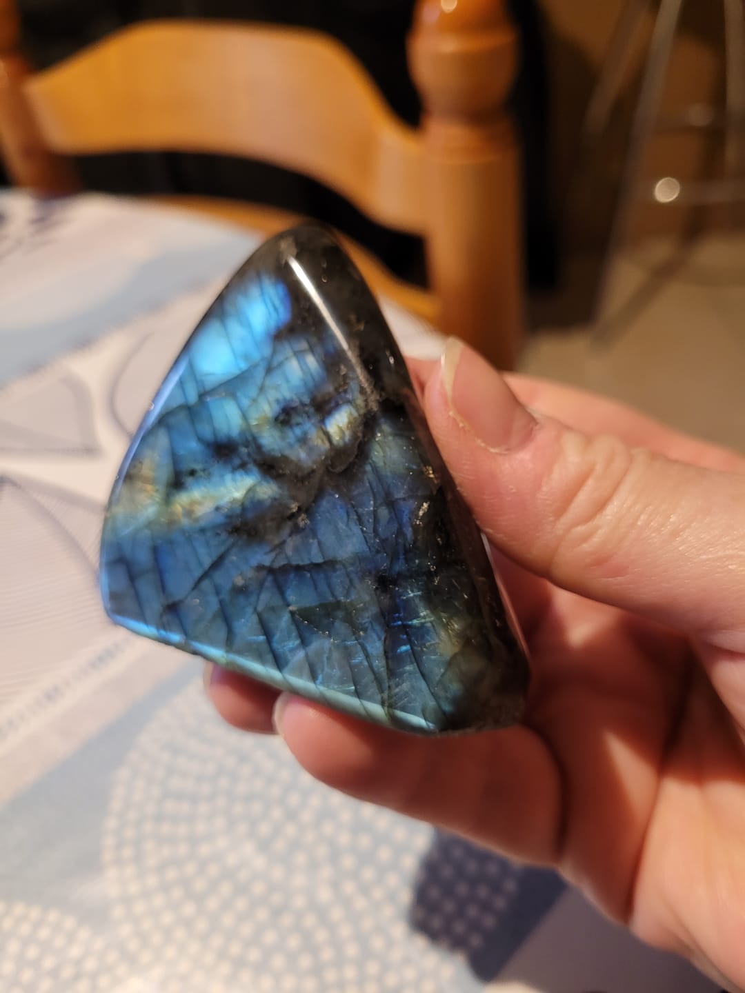 Customer photo review of Labradorite Bleue Flash, Forme libre