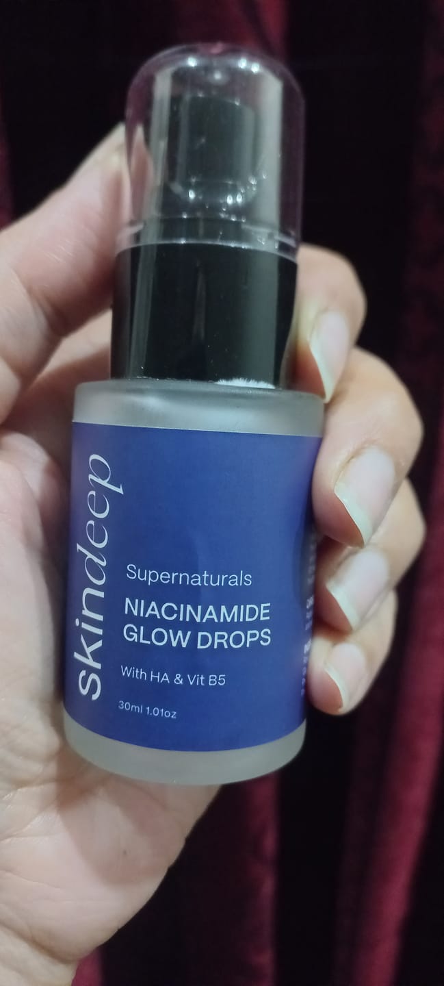 Customer photo review of NIACINAMIDE GLOW DROPS - with HA & Vit B5
