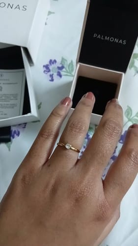 Customer photo review of Soft Spark Solitaire Ring