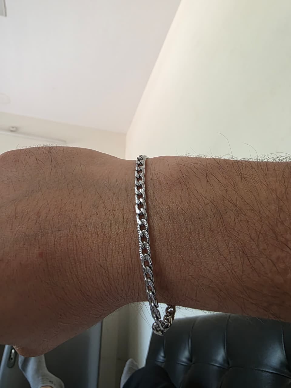 Customer photo review of Silver Rope Chain Bracelet