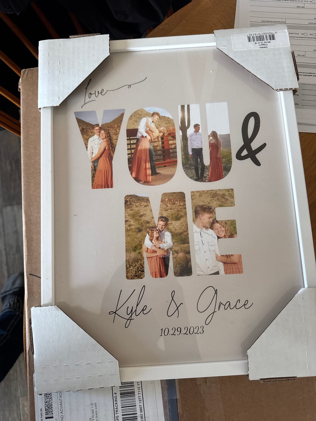 Customer photo review of You & Me - Personalized Poster