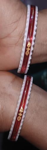 Customer photo review of Red – “Crimson Charm Women’s Bangle” (Pack of 1 Pair) (2 pis)