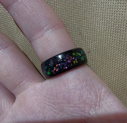 Reseña con foto de un cliente sobre Anillo Hurricane Carburo de Tungsteno