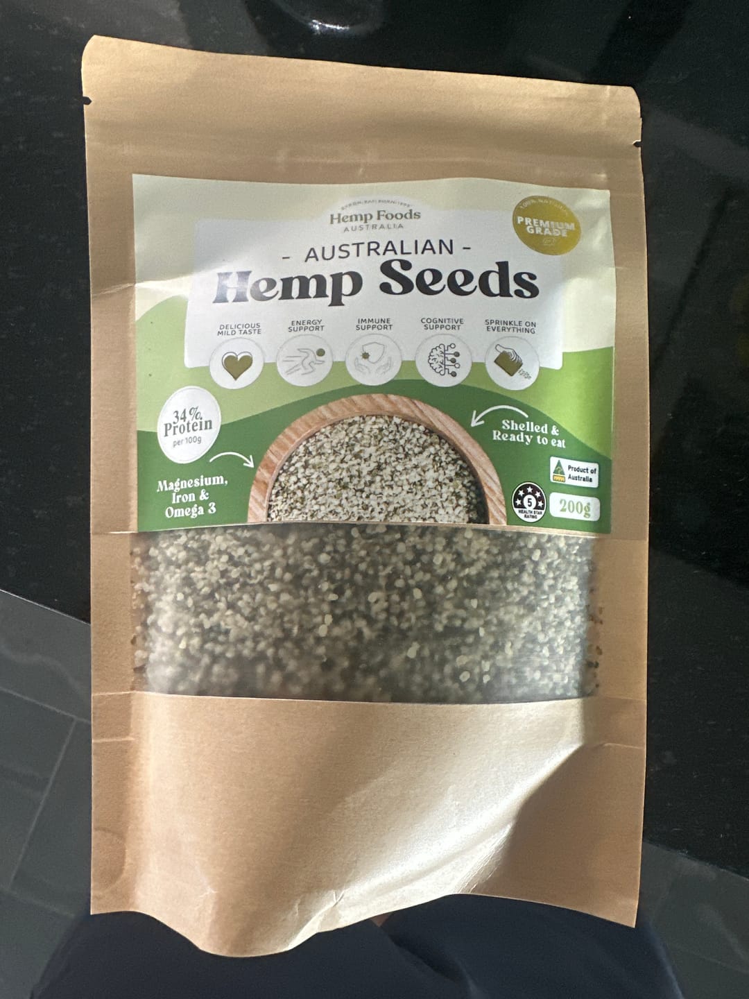 Customer photo review of Hemp Foods Australia - Hulled Hemp Seeds (200g)