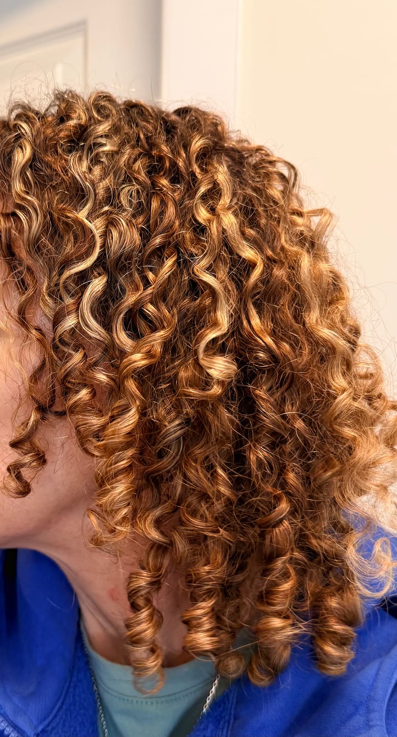 Customer photo review of All in 1 Curl Cream for Curly & Wavy Hair – Hydrating Frizz Control Styling Cream | The Pure Curls House