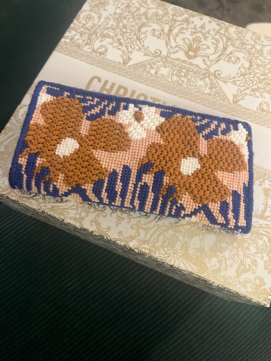 Customer photo review of Royan Sunglasses Case Needlepoint Embroidery Kit