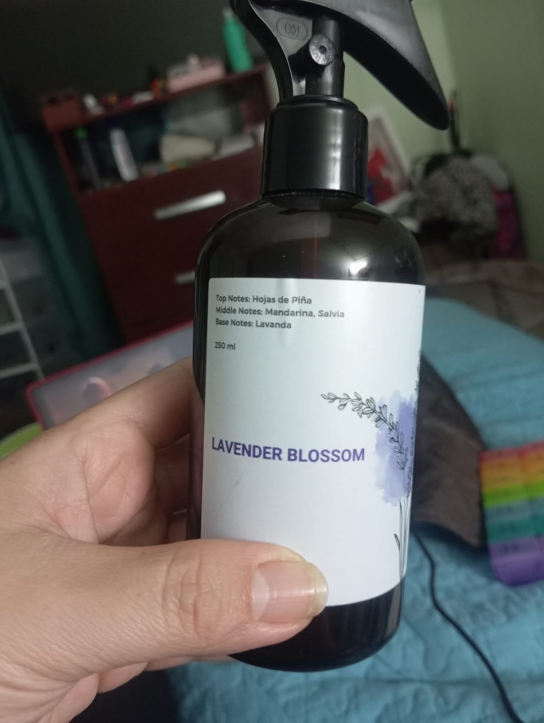 Customer photo review of Lavender Blossom - Bruma de Almohada para Sueño Profundo (250 ml)