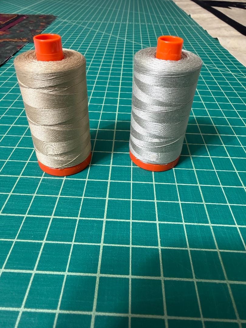 Customer photo review of Aurifil 50wt Mako Cotton Large Spool - Light Grey