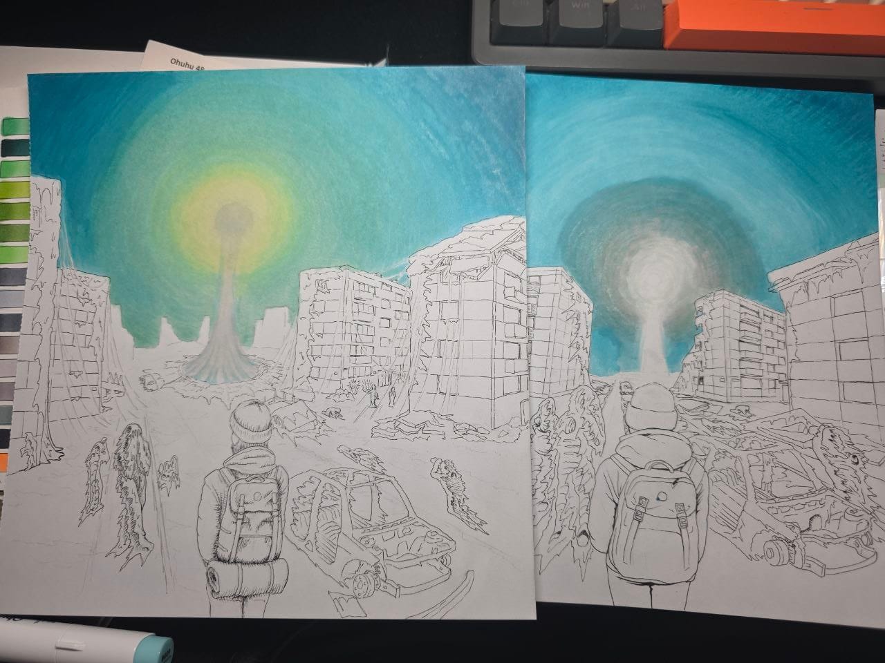 Customer photo review of Ohuhu Bleedproof Double-Sided Marker Pad with PU Cover