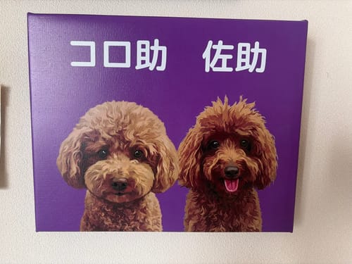 Customer photo review of Petcanva©オーダーメイド ペット似顔絵【3点セット】