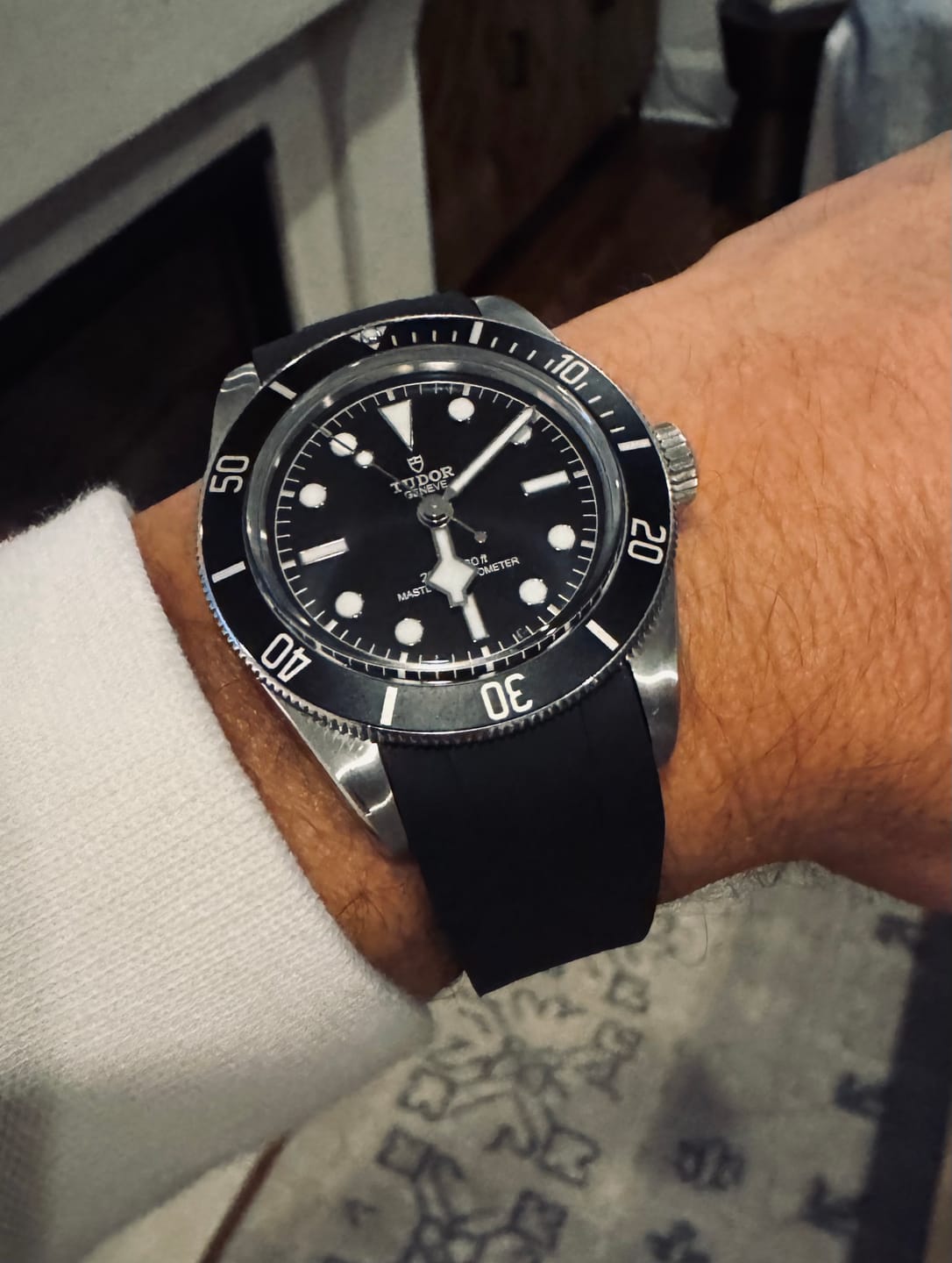 Customer photo review of Pro Rubber Strap For Tudor Black Bay 41 METAS - Black