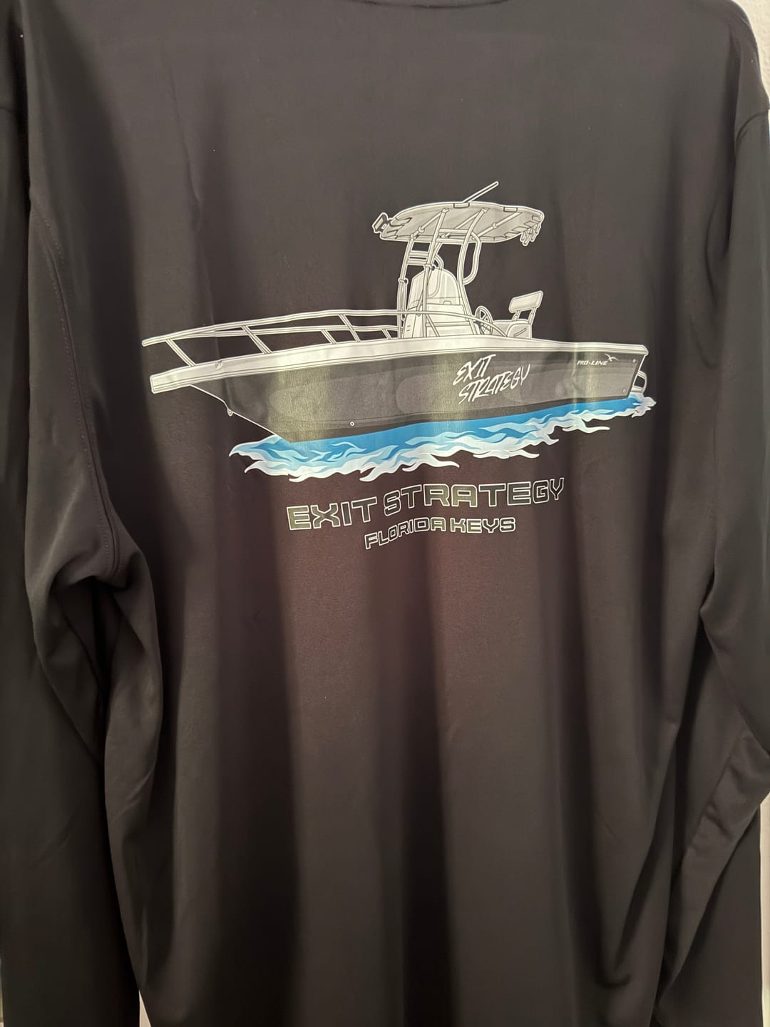 Customer photo review of Dri-Fit Custom Boat Shirts - Long Sleeve