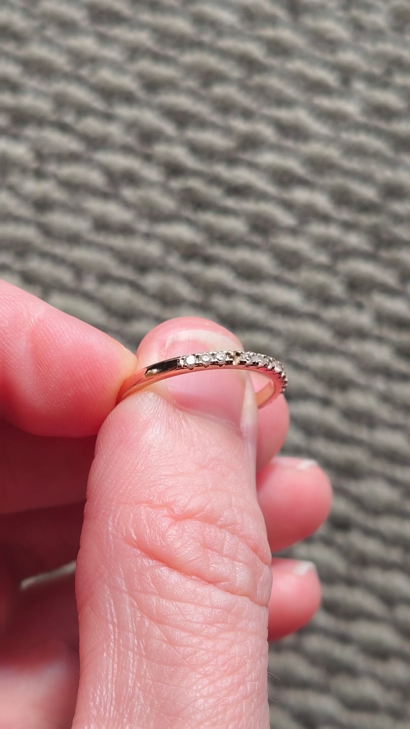 Customer photo review of Sapphire Band Stacker Ring
