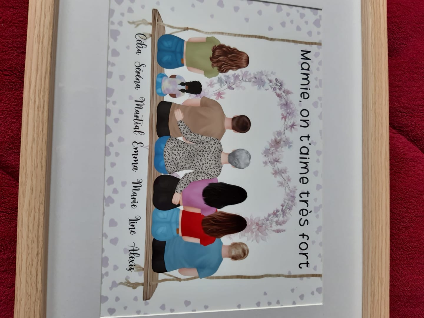 Customer photo review of Affiche Personnalisée - Mamie et Petits-enfants
